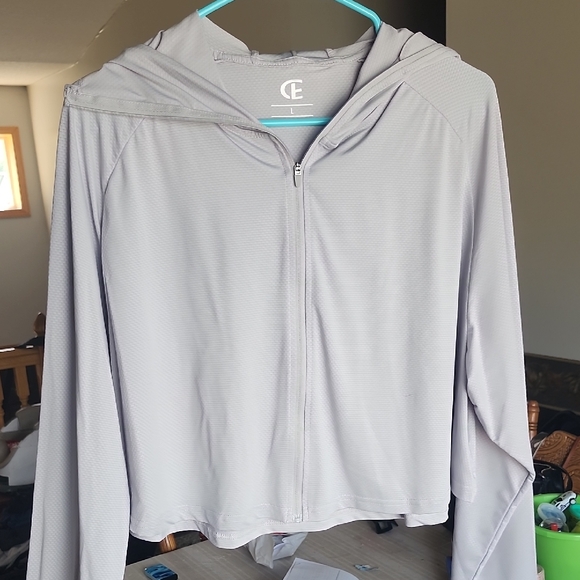 Champion Tops - Champion Heather Gray Lightweight Hoodie Activewear